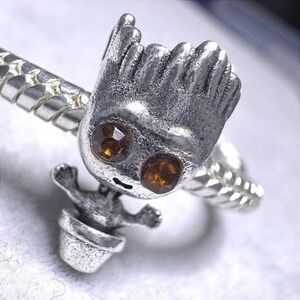 Baby Groot Pot Charm Bracelet Bead fits PANDORA